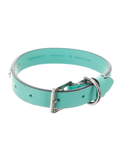 tiffany blue leather dog collars